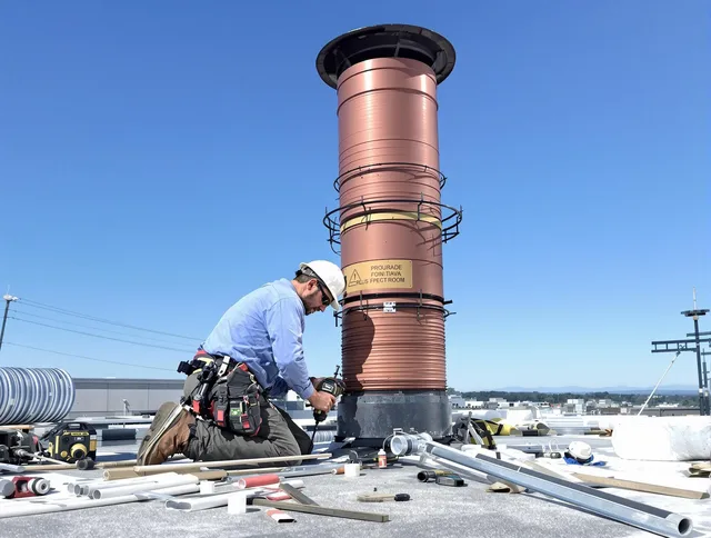 Installed chimney liner by East Cleveland Chimney Sweep in East Cleveland, OH