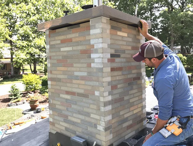 East Cleveland Chimney Sweep completing a modern chimney remodel in East Cleveland, OH