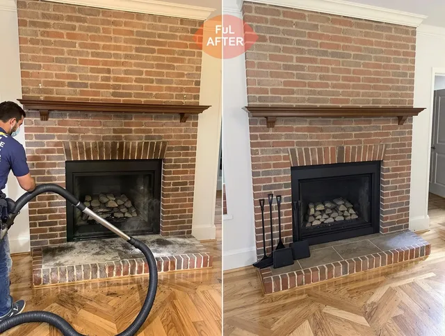 East Cleveland Chimney Sweep carefully sanitizing a fireplace in East Cleveland, OH