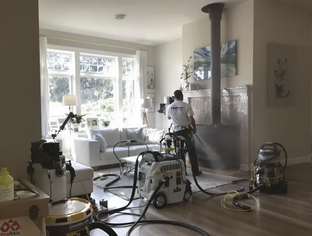 Soot removal service by East Cleveland Chimney Sweep for a fireplace in East Cleveland, OH