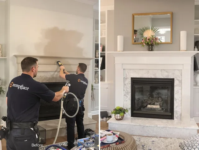 Professional soot removal by East Cleveland Chimney Sweep team in East Cleveland, OH